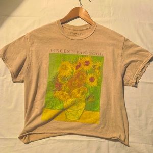 Fifth-Sun Van Gogh Sunflower Crop Top